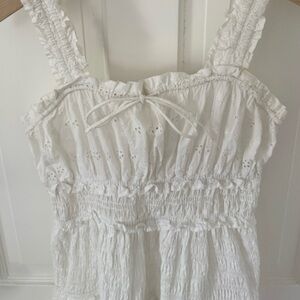 GAP x Doen 2024 collection  - White Eyelet Maxi Sundress